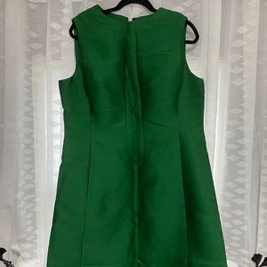 Vintage 60s Shantung Silk Pocket Dress Sleeveless